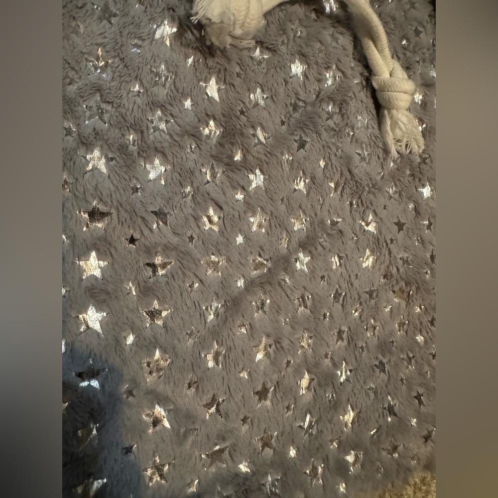 3/$20gray Star Patterned Drawstring Bag - image 6